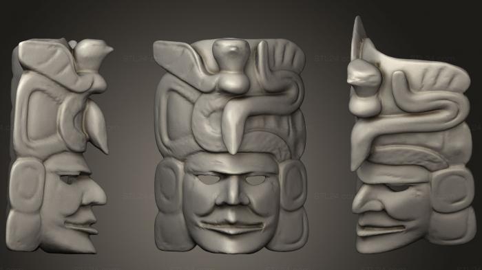 Figurines simple (Wooden mask, STKPR_1569) 3D models for cnc
